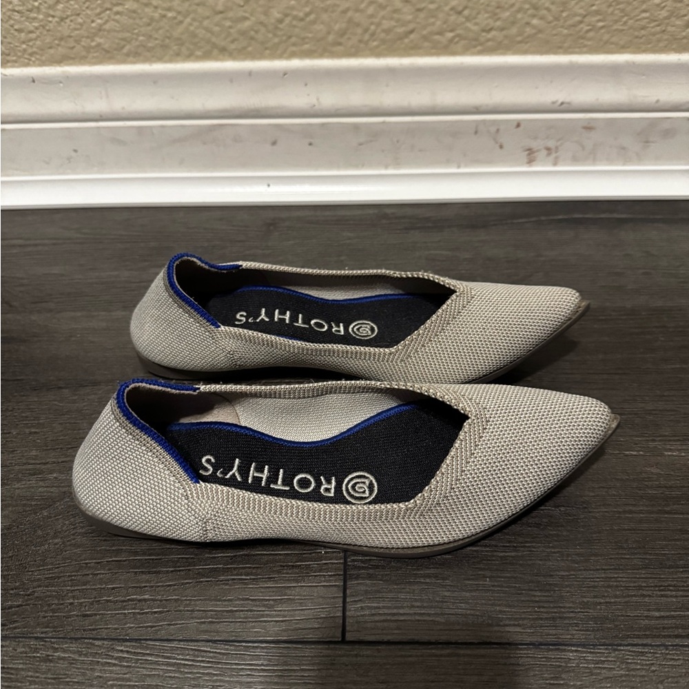 Rothy's Gray Flats Sleek Minimalist Design